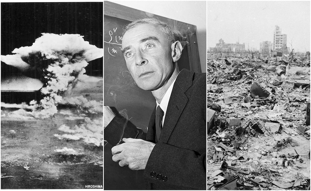 Robert Oppenheimer. Fotos: John Rooney/AP y Archivo AP