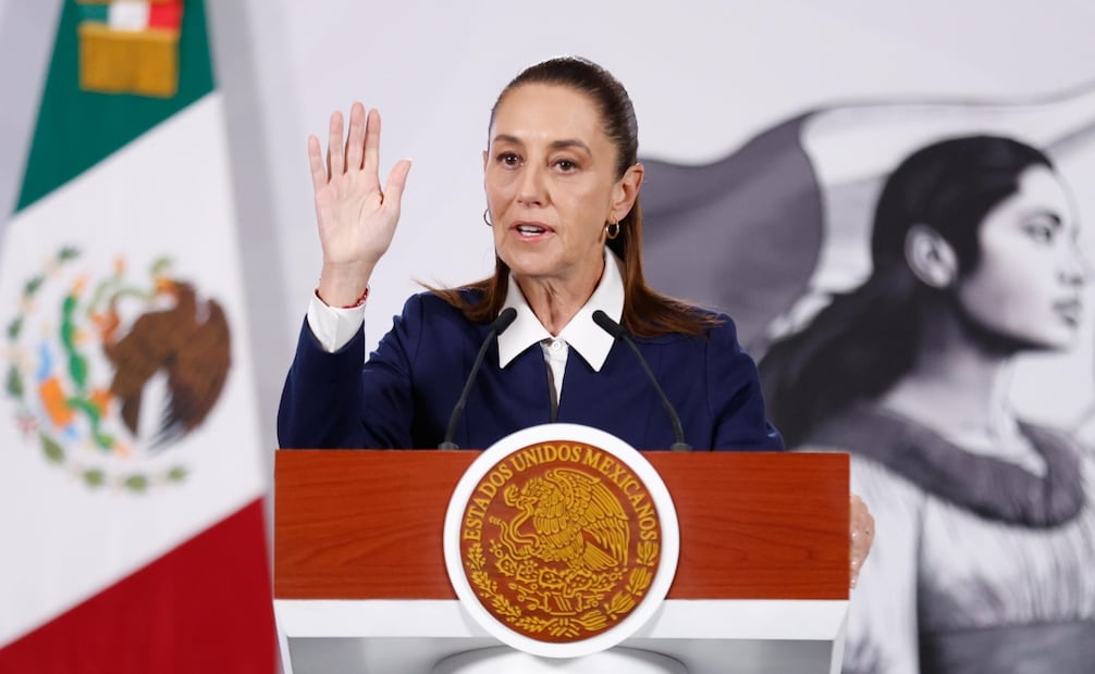 Conferencia de prensa de la presidenta Claudia Sheinbaum en Palacio Nacional el 23 de marzo de 2026. Foto: Diego Simón / EL UNIVERSAL