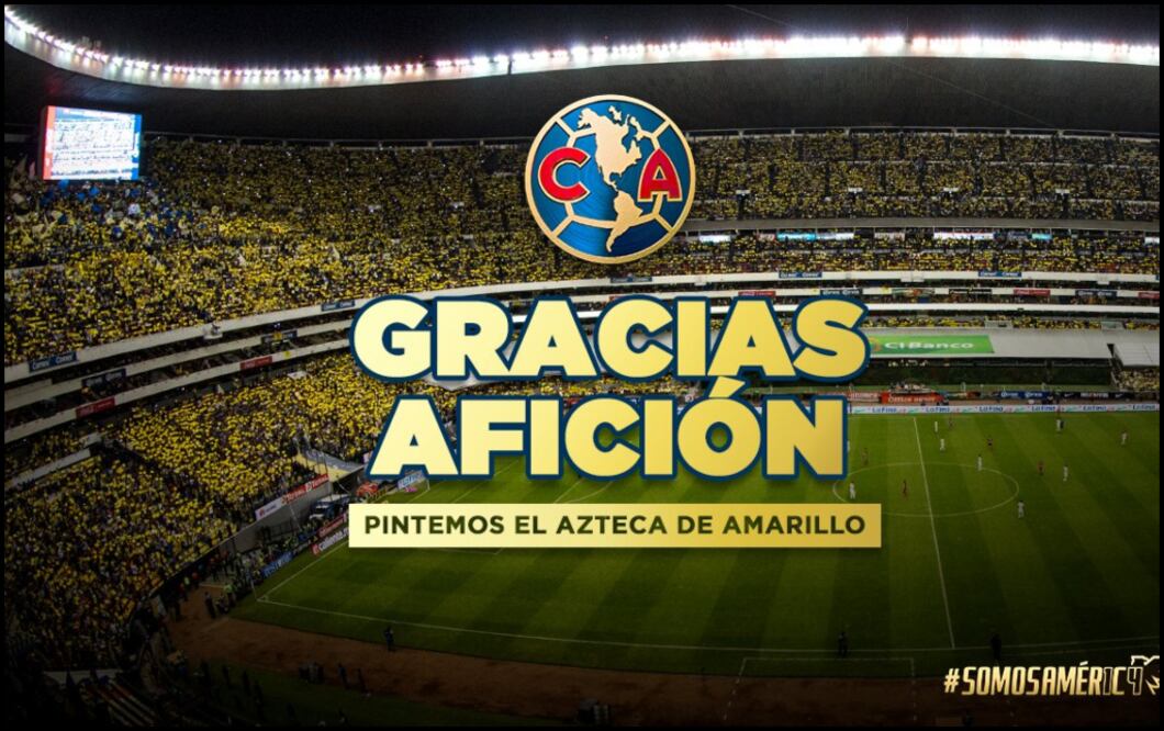 El América anunció que se agotaron las entradas para la final de vuelta (Twiiter @ClubAmerica)
