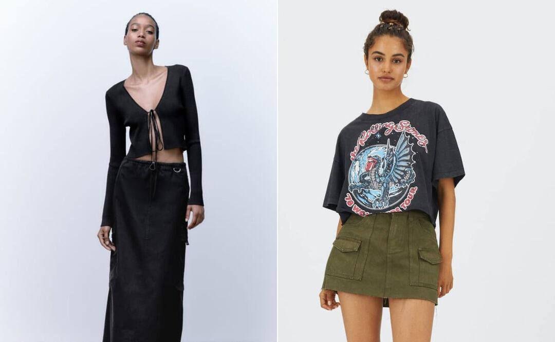 Las faldas cargo son la apuesta ganadora del otoño / Foto: Zara / Stradivarius