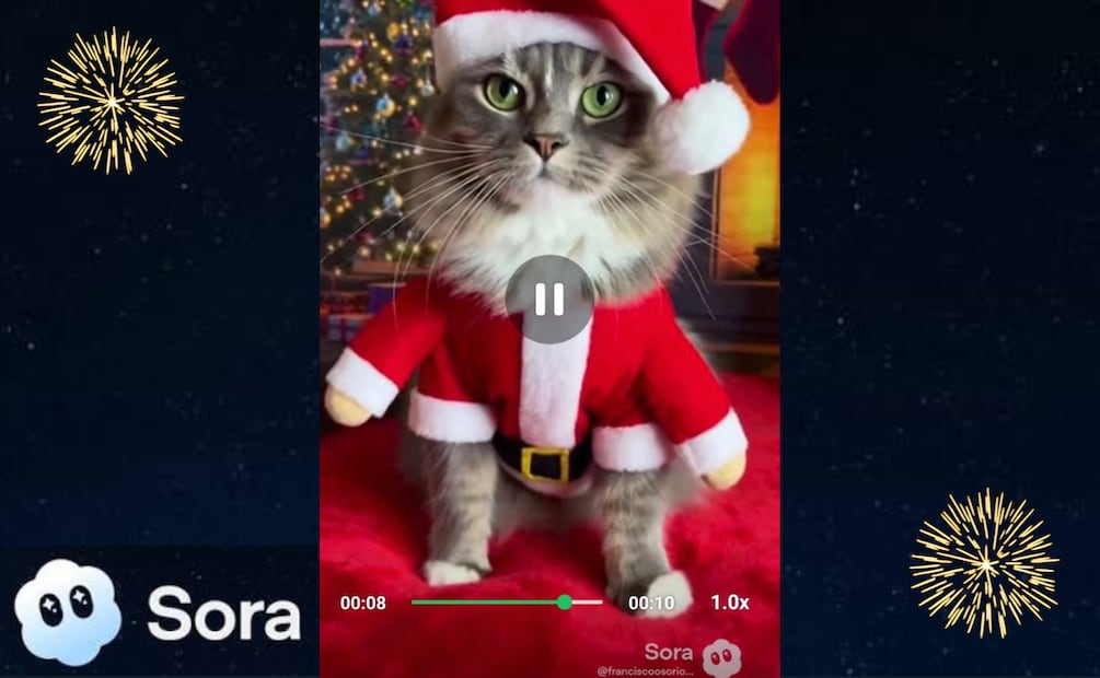 Crea todos los videos alusivos a Año Nuevo que quieras con Sora. Foto: Captura de pantalla