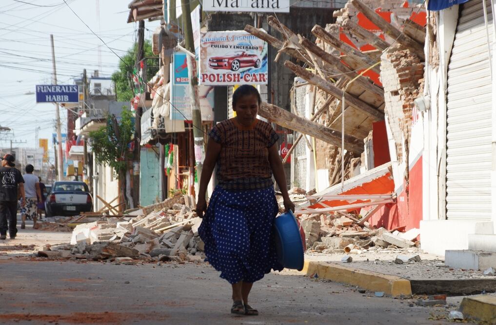 Imagen de la ciudad de Juchitan de Zaragoza tras el fuerte sismo de 8.2 grados. Foto: Edwin Hernández/EL UNIVERSAL