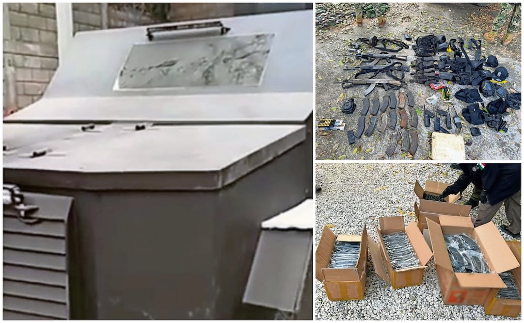 Municiones, cargadores, fusiles automáticos y vehículos han sido decomisados por las Fuerzas Armadas en la estrategia contra el crimen del actual gobierno. Fotos: Especiales