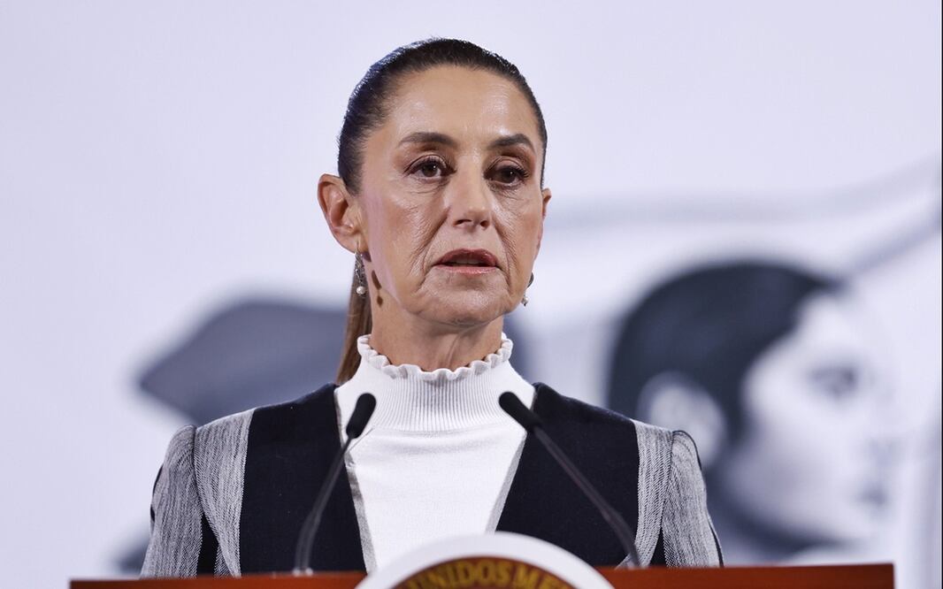 Claudia Sheinbaum en la mañanera del 25 de febrero de 2025. Foto: EFE