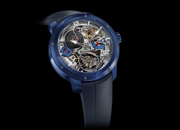 Una técnica azul y translúcida