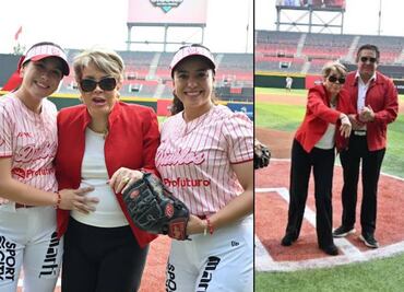Lolita Ayala lanzó la primera bola del juego entre Diablos Rojos y el Águila de Veracruz; reaparece tras su caída de helicóptero
