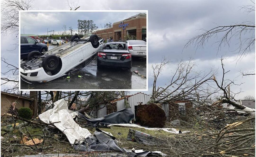 Tornado arrasa Little Rock. Fotos: Andrew DeMillo/AP