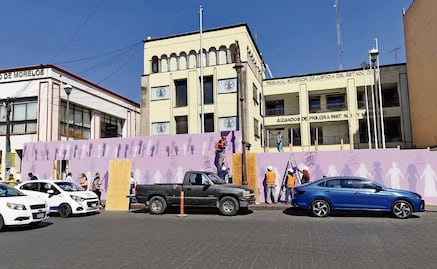 Blindan edificios ante marchas del Día de la Mujer