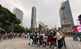La fiesta del Tri conquista el Ángel de la Independencia; mexicanos y extranjeros pronostican el triunfo de la Selección Nacional