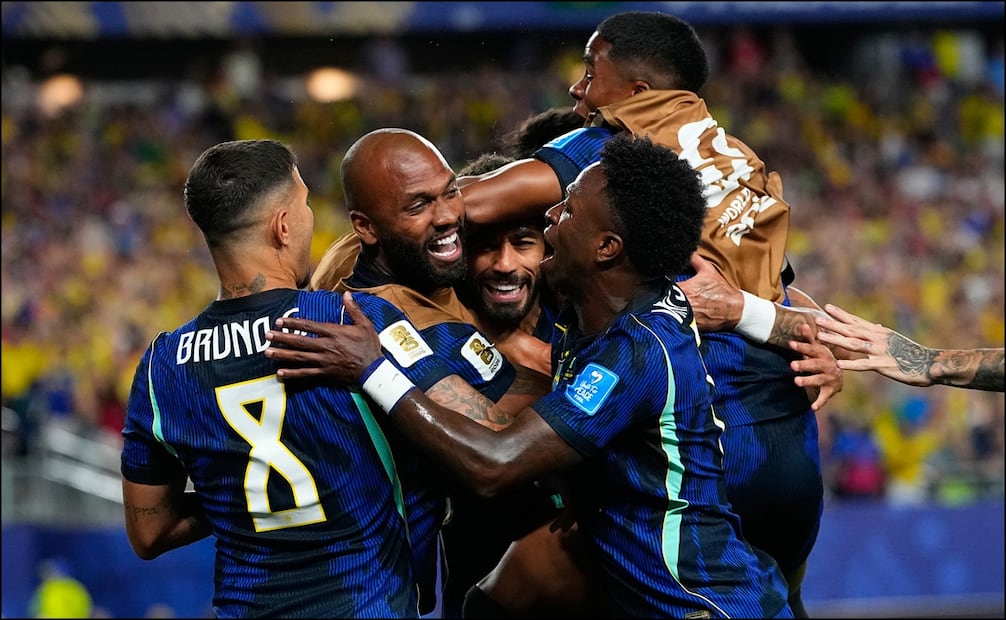 Brasil en festejo de gol, durante la Fase de Grupos del Mundial de 2026 - Foto: AP