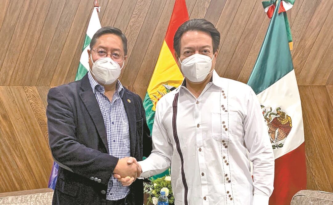 Luis Arce, presidente electo de Bolivia, y Mario Delgado. Foto: Tomada de Twitter