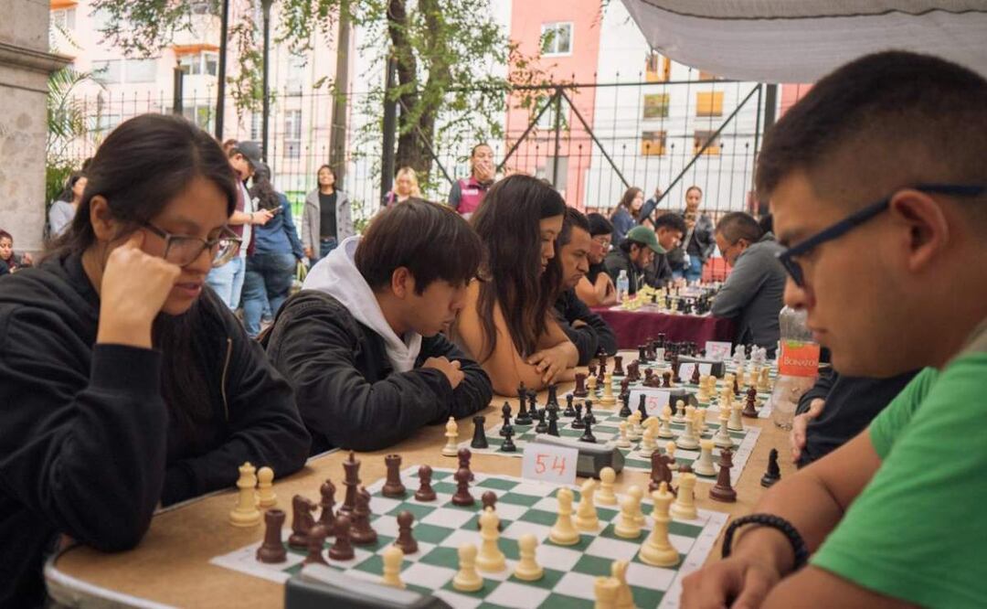 Festival del Ajedrez México-Tenochtitlán en el Zócalo de la CDMX (18/07/2025). Foto: Especial