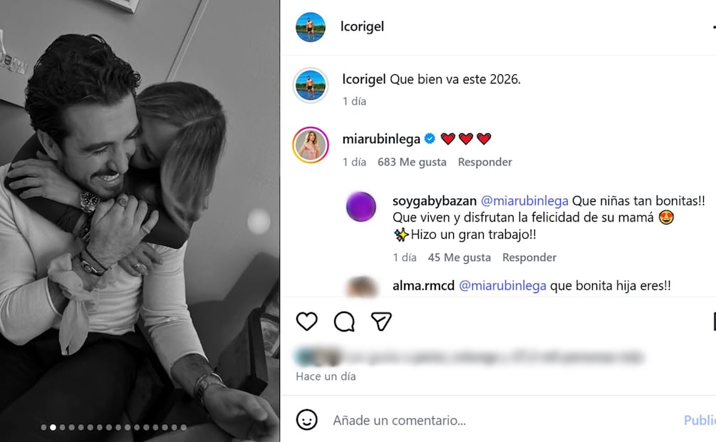 Mía, hija de Andrea Legarreta, reacciona a foto de su madre con su joven novio.