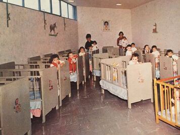 Cuando se convencía a las mamás de llevar a sus hijos a las guarderías