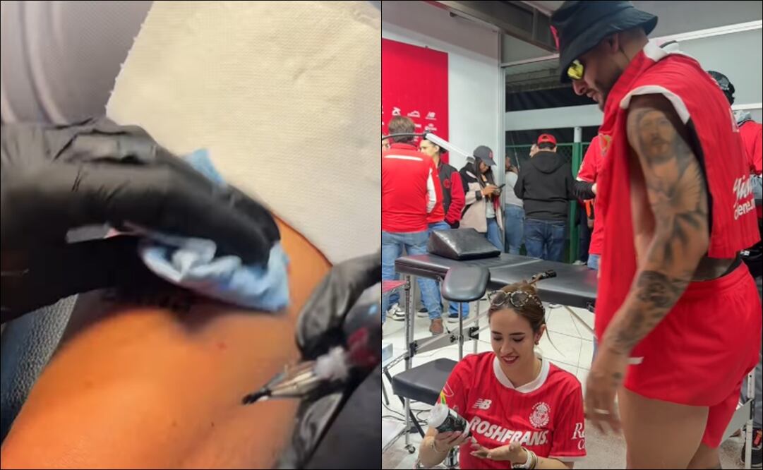 Alexis Vega se tatuó tras campeonato del Toluca / Foto: Especiales