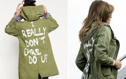 Trump asegura que el mensaje en la chamarra de Melania va contra la prensa