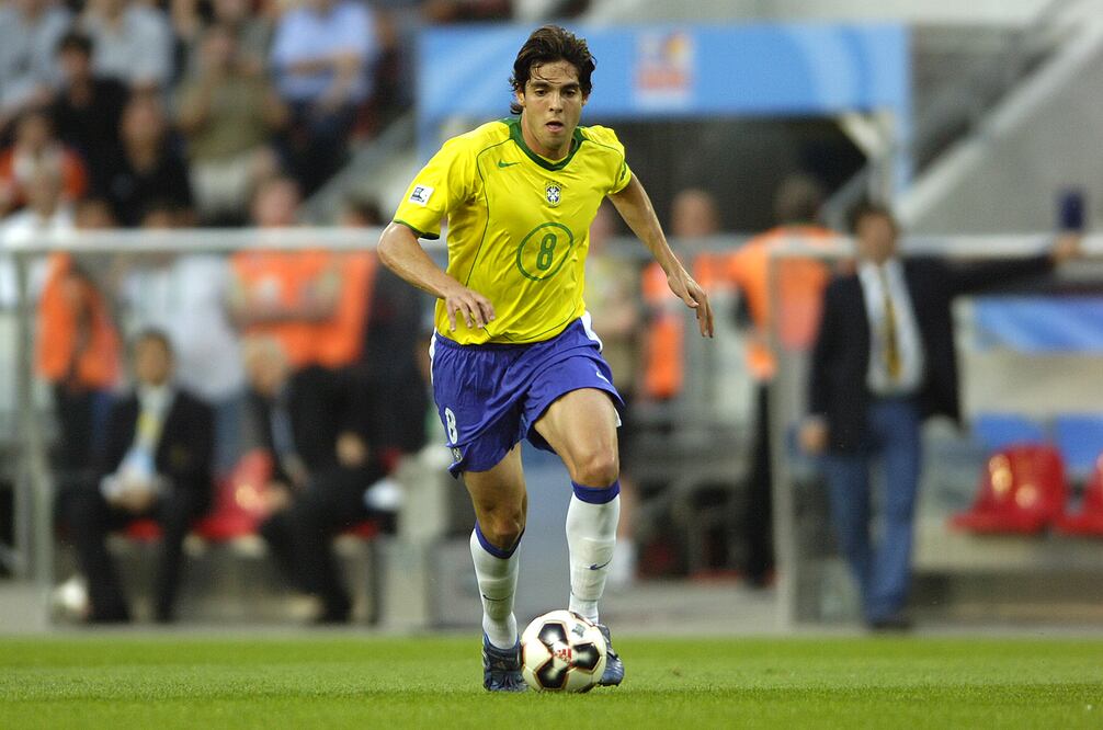 JAMMEDIA. Kaká durante un juego ante México en el Mundial de Alemania 2006 con la Selección de Brasil