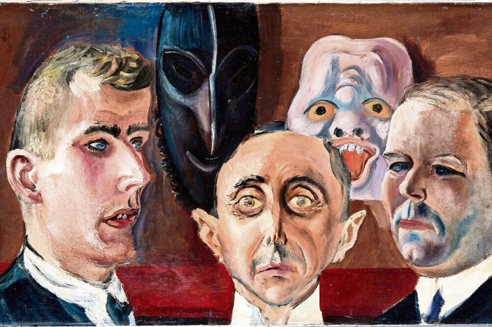 Gruppenbildnis, (Retrato de grupo, 1923), de Otto Dix. Óleo sobre tela, de la Staatliche Museen zu Berlin, Nationalgalerie (CORTESÍA MARCO)