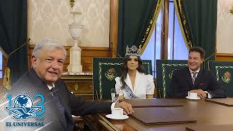 AMLO recibe a Miss Mundo en Palacio Nacional