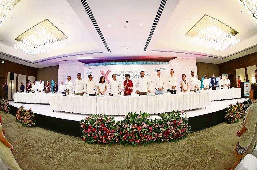 En Mérida, Yucatán, se llevó a cabo ayer el X Encuentro Nacional de Magistradas y Magistrados Electorales (CORTESÍA)