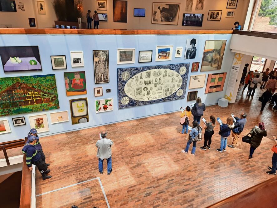 Aspectos del Mambo, y la obra Nuestra Señora de Fátima, de Botero. Foto: Frida Juárez Bautista / EL UNIVERSAL