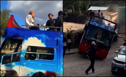 Turibús se queda sin frenos con Santa Fe Klan a bordo en Guanajuato; no hubo lesionados