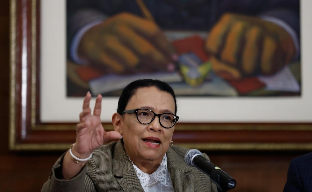 Conferencia de prensa que encabeza Rosa Icela Rodríguez, secretaria de Gobernación, para hablar sobre las negociaciones del gobierno federal con transportistas y productores (06/04/2026). Foto: Diego Simón Sánchez/ EL UNIVERSAL