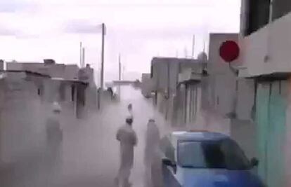 Regresa a rescatar a su perro en medio de la nube de gas en Puebla