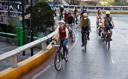 Sheinbaum encabeza caravana ciclista en nuevo modelo de Ecobici