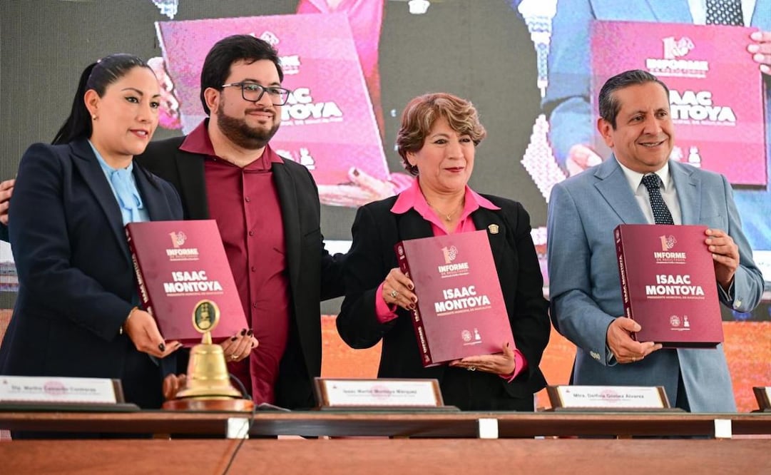 La gobernadora del Estado de México, Delfina Gómez, anuncia rehabilitación de 55 km del Periférico Norte; obra iniciará en enero.
Foto: Especial.