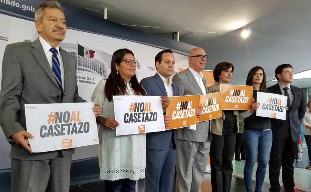 Senadores de Movimiento Ciudadano en el Senado de la República. Foto: Twitter @MovCiudadanoMX