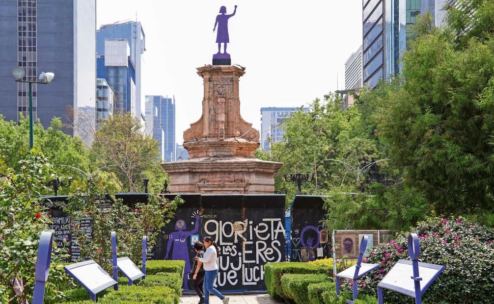 La Glorieta de las Mujeres que Luchan se ha convertido en un espacio que visibiliza la violencia. Foto: Karla Guerrero/El Universal