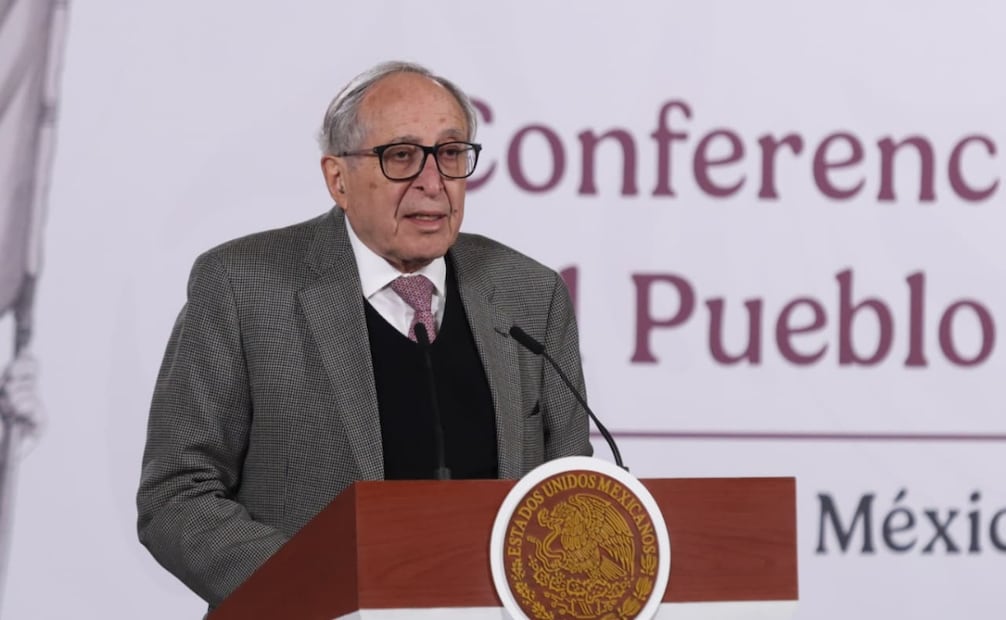 David Kershenobich, secretario de Salud, durante la conferencia del pueblo en Palacio Nacional el 27 de enero de 2026. Foto: Carlos Mejía / EL UNIVERSAL