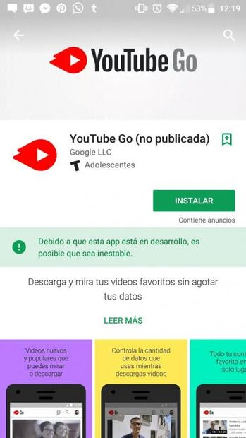 ¿Cómo funciona YouTube Go para ver videos sin conexión?