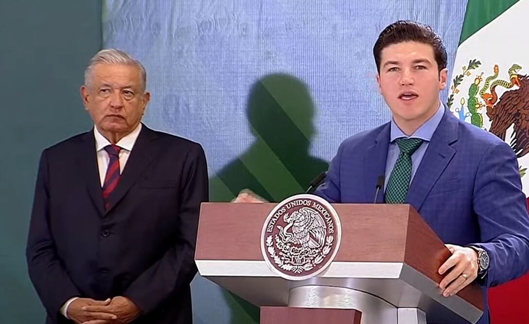 Samuel García informó que el gobierno del presidente López Obrador se comprometió a apoyar a Nuevo León en materia de seguridad, agua y movilidad. Foto: especial