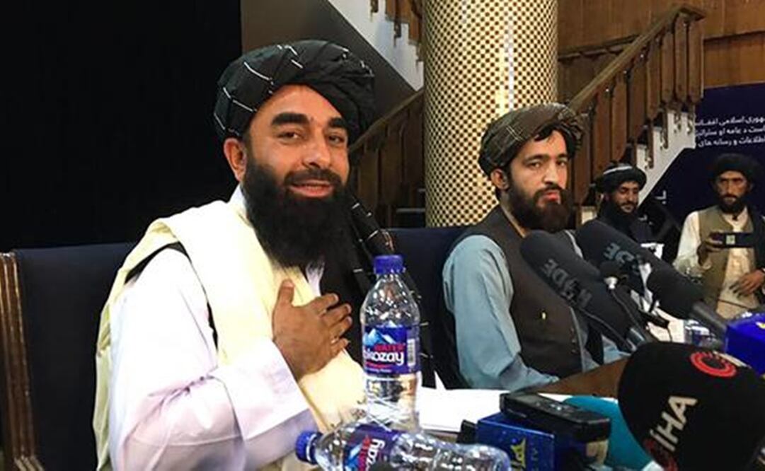 Zabihullah Mujahid, portavoz de lo talibanes. Foto: AFP