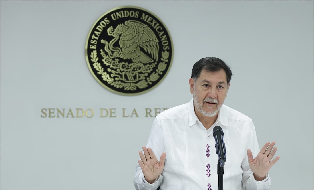 Presidente del Senado, Gerardo Fernández Noroña en sesión para aprobar convocatoria del Poder Judicial Foto: Fernanda Rojas/EL UNIVERSAL