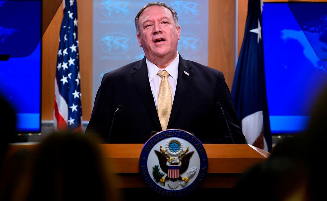 El secretario de Estado de Estados Unidos, Mike Pompeo, dio el anuncio en una conferencia en la Casa Blanca (Foto: AFP)