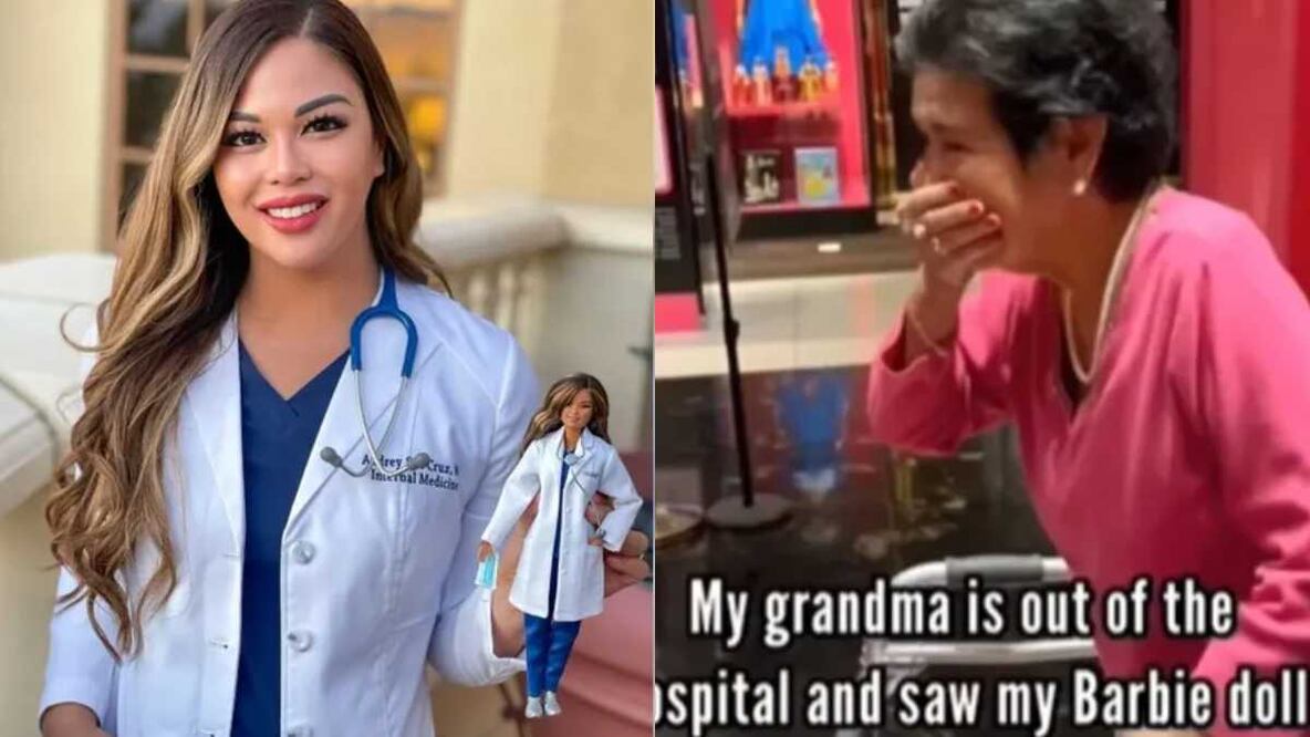 Abuelita llora al ver por primera vez Barbie Doctora inspirada en su nieta