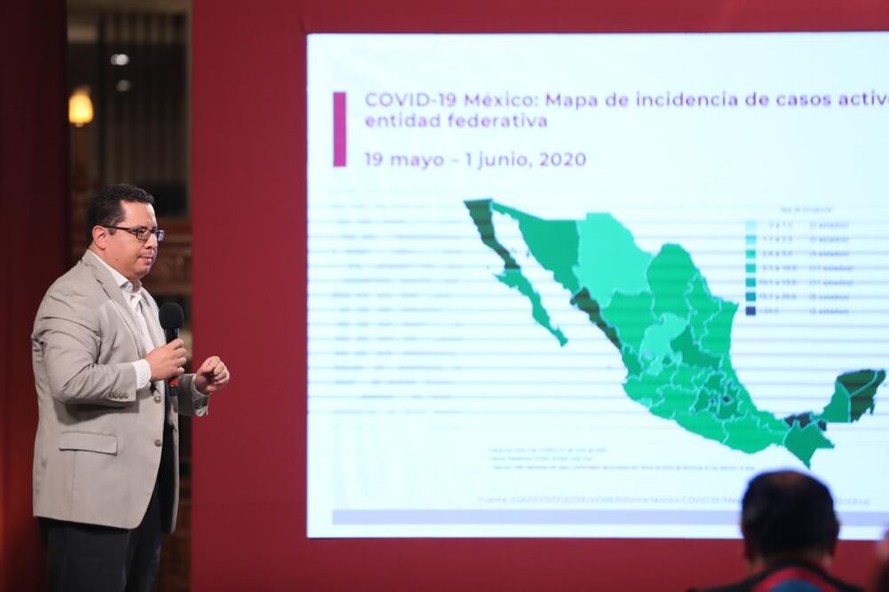 Conferencia sobre coronavirus en México en Palacio Nacional, con la participación de Hugo López-Gatell, José Luis Alomia y Zoé Robledo. FOTO: Valente Rosas