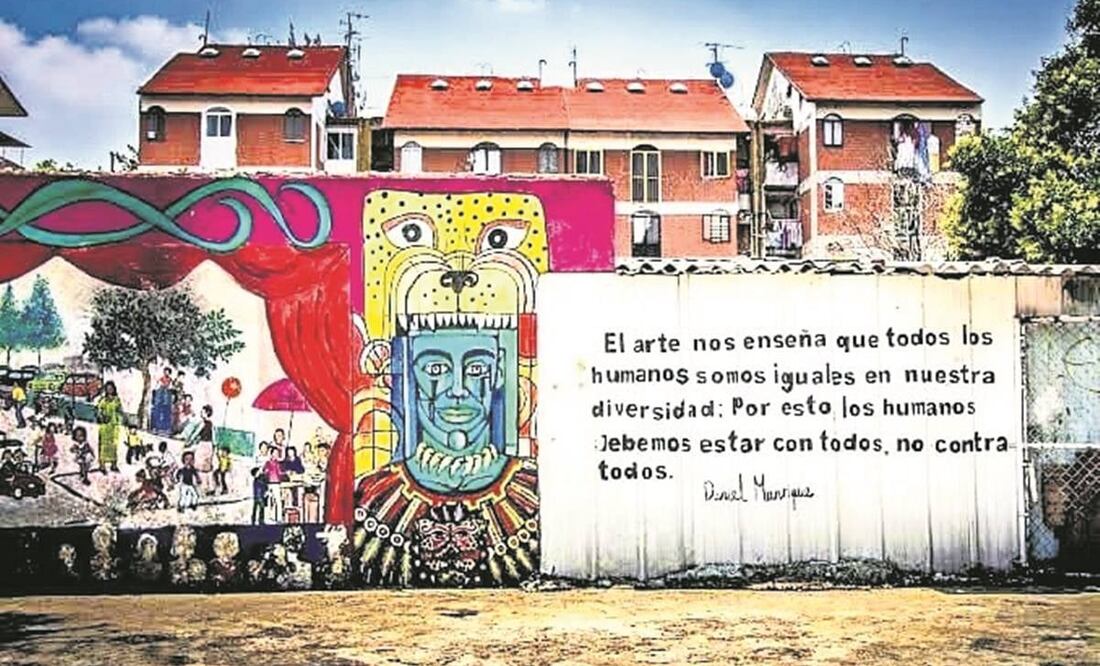 Legisladores piden a la alcaldesa Sandra Cuevas permitir que vecinos de Tepito restauren los murales de Daniel Manrique. Foto: Jorge Cisneros/ EL UNIVERSAL