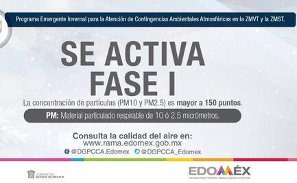 Activan Fase 1 de contingencia ambiental en Valle de Toluca