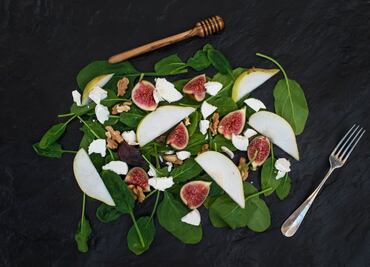 #RECETA ensalada con higos y peras en 5 pasos