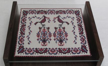 Maestros artesanos exhiben bordados mazahuas en Yucatán