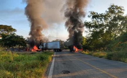 Reportan narcobloqueos en límites de Jalisco y Aguascalientes; sujetos armados incendian vehículos