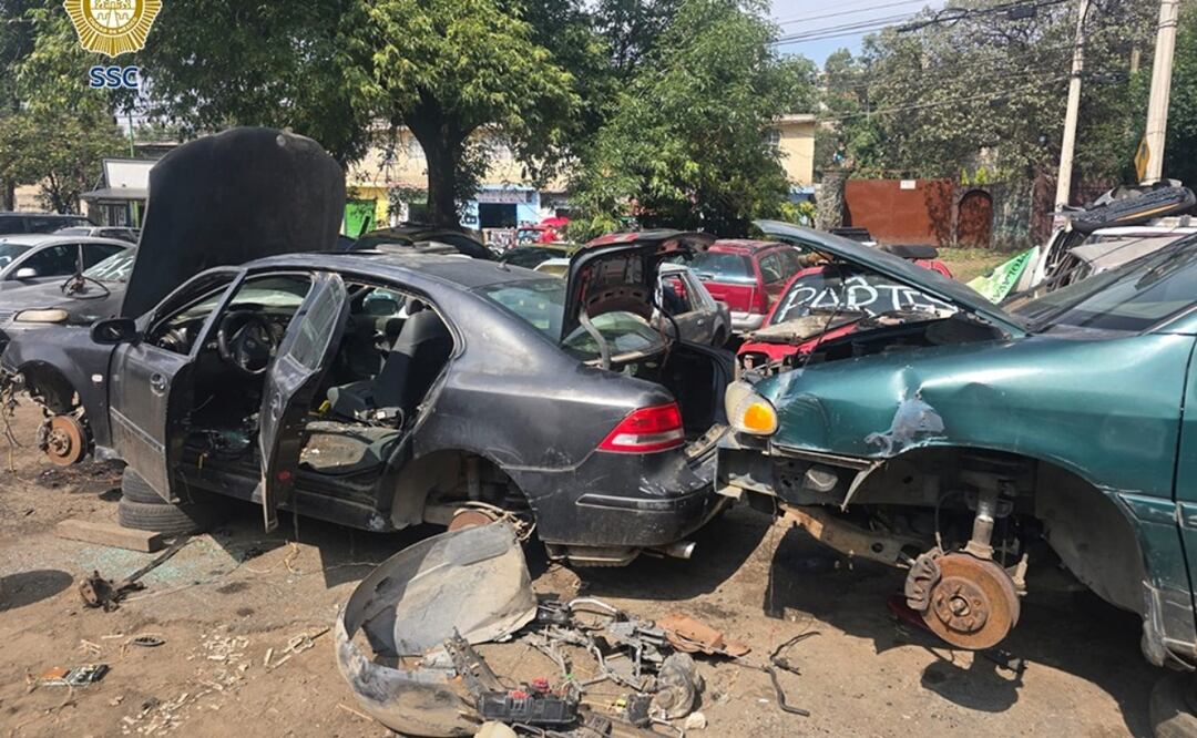 Catean inmueble en Xochimilco; decomisan más de 2 toneladas de autopartes robadas. Foto: Especial