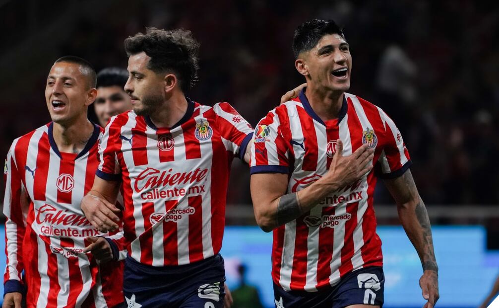 Chivas en festejo de gol, durante el Clausura 2025 - Foto: Imago7