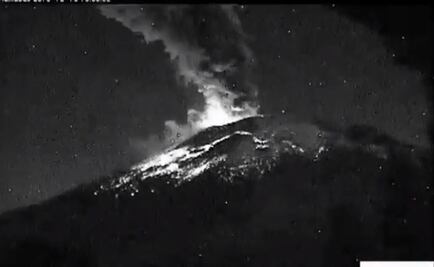 Captan explosión y columna de 2 kilómetros del volcán Popocatépetl