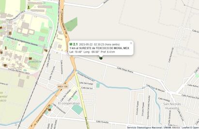 Se registran 5 microsismos con epicentro en Texcoco, en el Estado de México