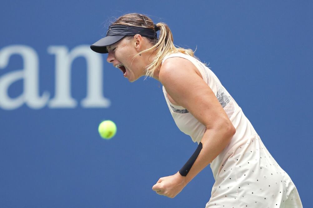 Masha se despidió del US Open en octavos de final. (RICHARD HEATHCOTE. AFP)